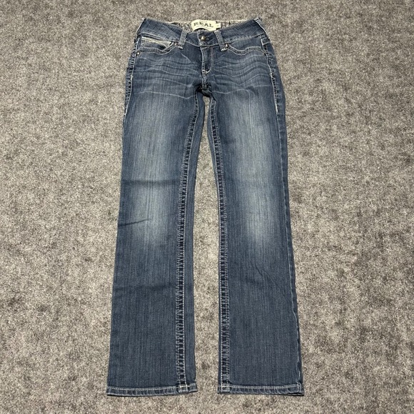 Ariat REAL Denim Mid Rise Bootcut Jeans Blue Size 26s CHECK MEASUREMENTS - Picture 4 of 6